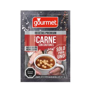 Sopa de Carne con Crutones Sólo Para Uno