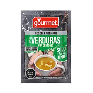 Sopa de Verduras con Crutones Sólo para Uno
